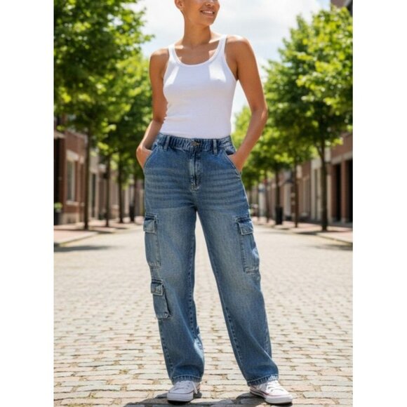 Urban Outfitters BDG Denim Cargo Jeans L - Picture 1 of 13